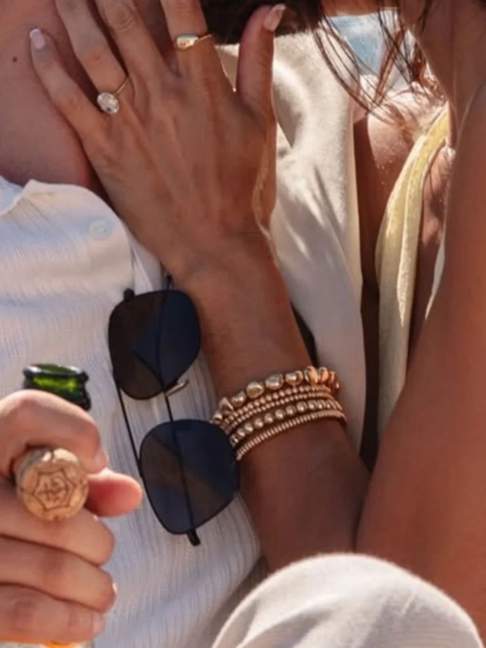 Gold  beaded bracelets